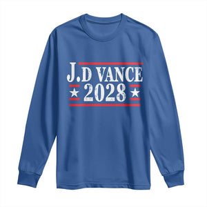 J.D Vance 2028 Long Sleeve Shirt Vintage Striped Star TS11 Royal Blue Print Your Wear