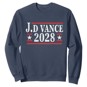 J.D Vance 2028 Sweatshirt Vintage Striped Star TS11 Navy Print Your Wear