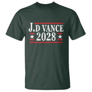 J.D Vance 2028 T Shirt Vintage Striped Star TS11 Dark Forest Green Print Your Wear