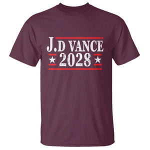 J.D Vance 2028 T Shirt Vintage Striped Star TS11 Maroon Print Your Wear