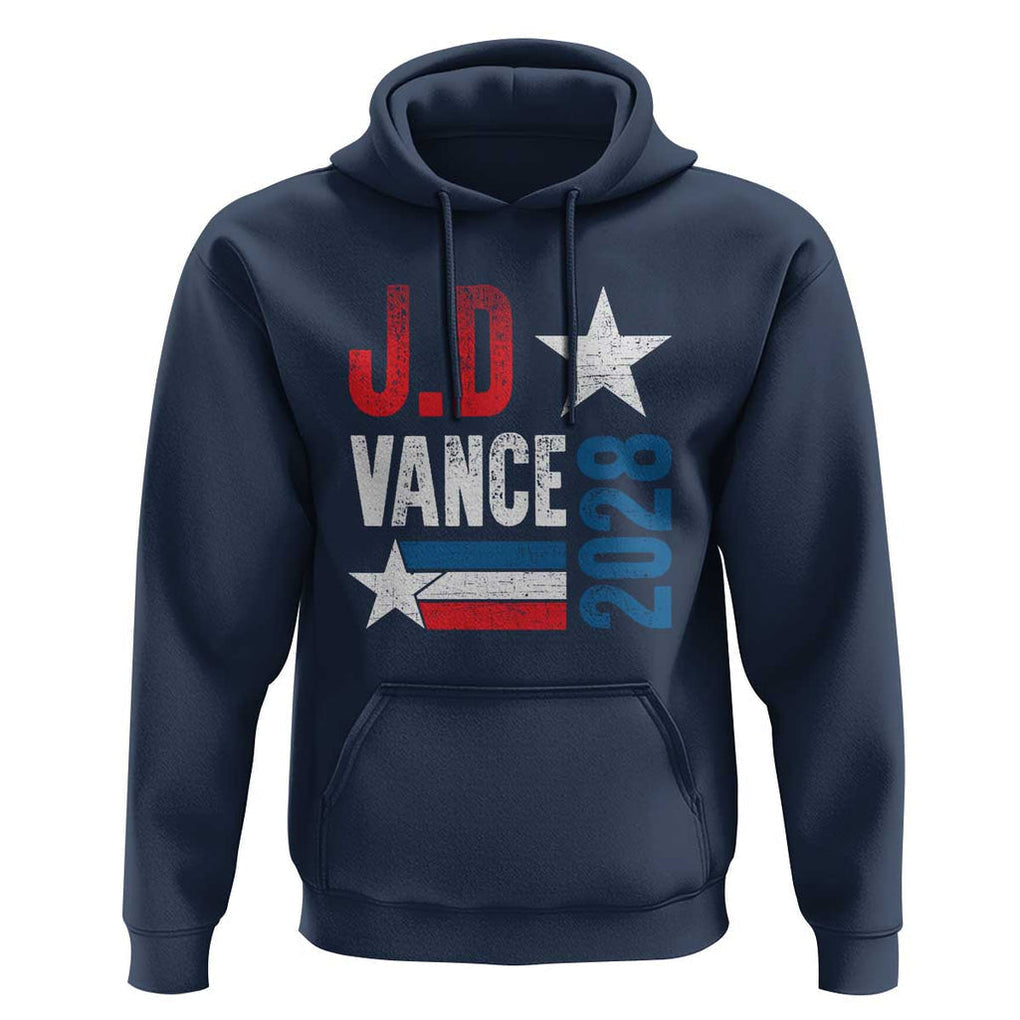 J.D Vance 2028 Hoodie Vintage US Presidential Election Star TS11 Navy Print Your Wear