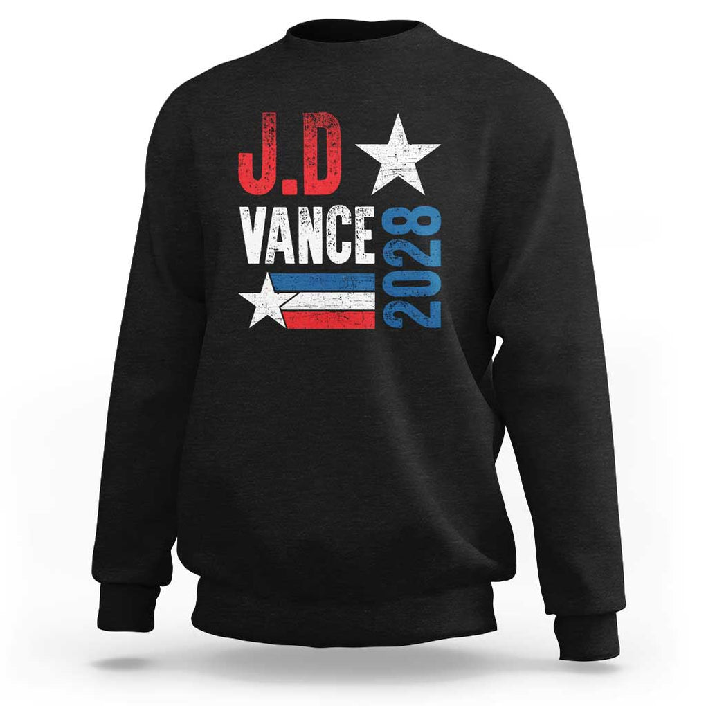 J.D Vance 2028 Sweatshirt Vintage US Presidential Election Star TS11 Black Print Your Wear