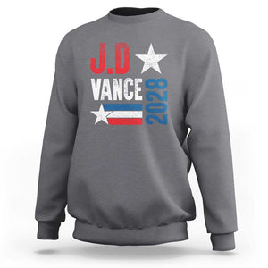 J.D Vance 2028 Sweatshirt Vintage US Presidential Election Star TS11 Charcoal Print Your Wear