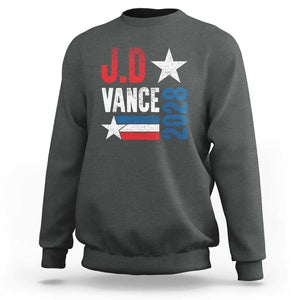 J.D Vance 2028 Sweatshirt Vintage US Presidential Election Star TS11 Dark Heather Print Your Wear