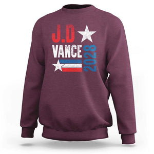 J.D Vance 2028 Sweatshirt Vintage US Presidential Election Star TS11 Maroon Print Your Wear