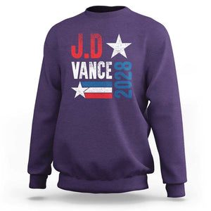 J.D Vance 2028 Sweatshirt Vintage US Presidential Election Star TS11 Purple Print Your Wear