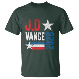 J.D Vance 2028 T Shirt Vintage US Presidential Election Star TS11 Dark Forest Green Print Your Wear