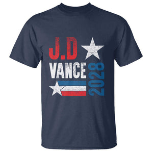 J.D Vance 2028 T Shirt Vintage US Presidential Election Star TS11 Navy Print Your Wear