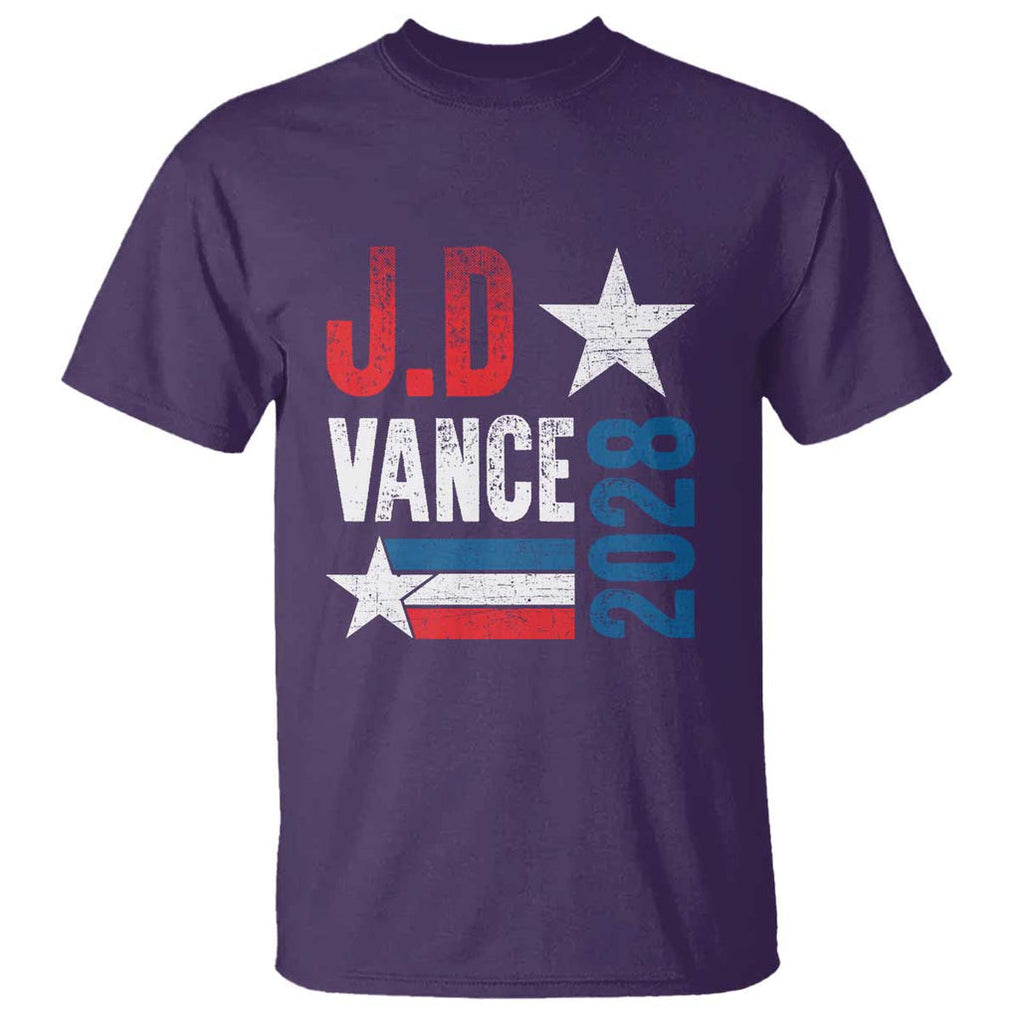 J.D Vance 2028 T Shirt Vintage US Presidential Election Star TS11 Purple Print Your Wear