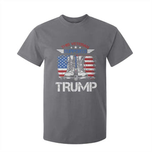 Trump Supporter T Shirt For Kid This Veteran Supports Trump American Flag TS11 Charcoal Print Your Wear