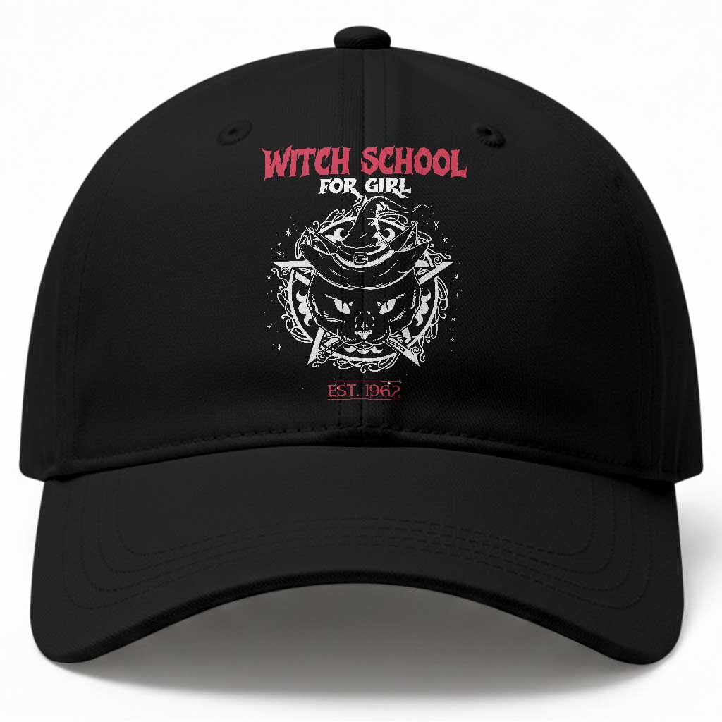 Halloween Witches Baseball Cap Witch School For Girl Est 1962 Black Cat