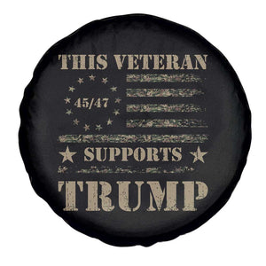 Trump Supporter 2024 Spare Tire Cover This Veteran Supports Trump Camo Betsy Ross Flag TS11 Print Your Wear