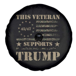 Trump Supporter 2024 Spare Tire Cover This Veteran Supports Trump Camo Betsy Ross Flag TS11 Print Your Wear