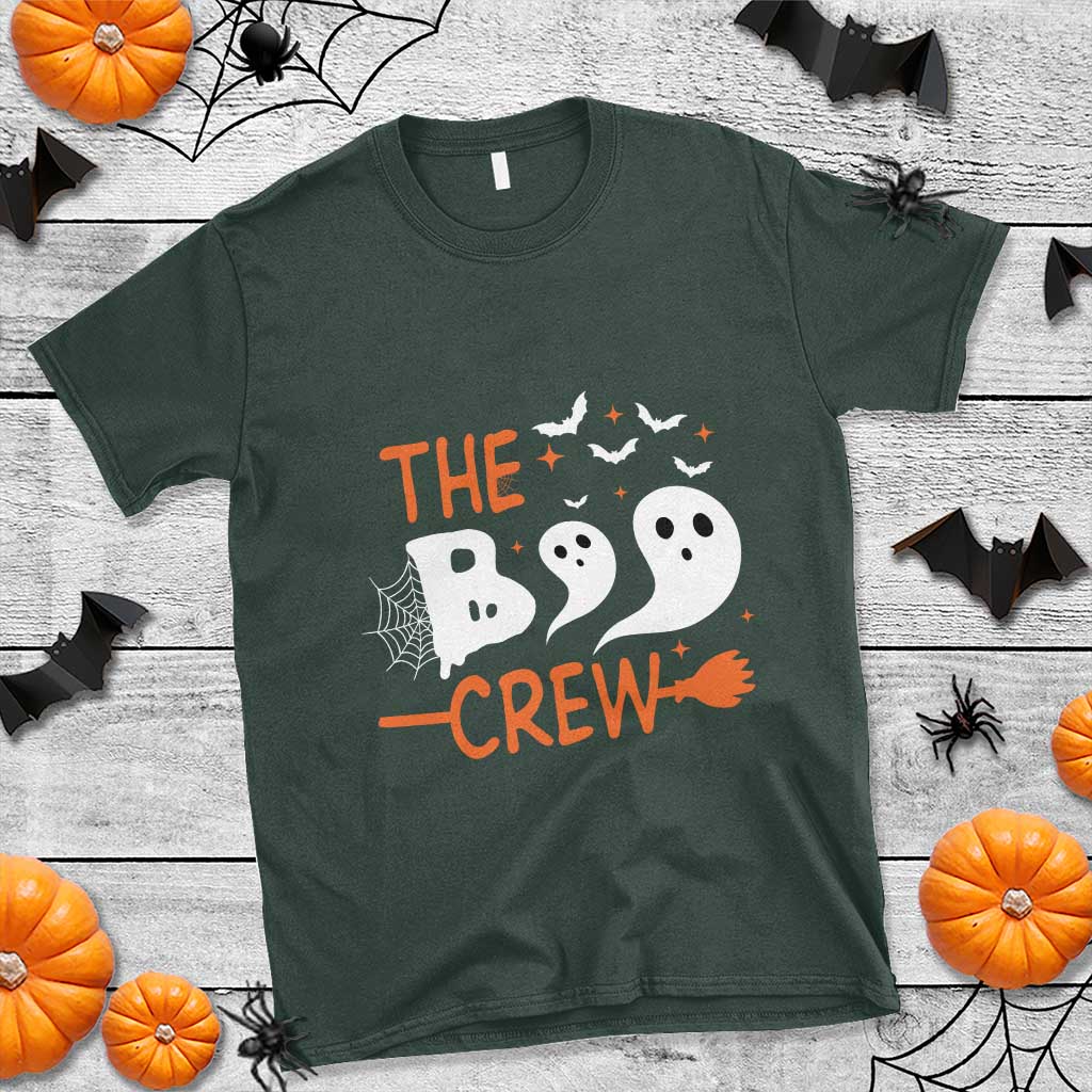 Halloween T Shirt The Boo Crew Trick Or Treat Ghost Squad TS11 Dark Forest Green Print Your Wear