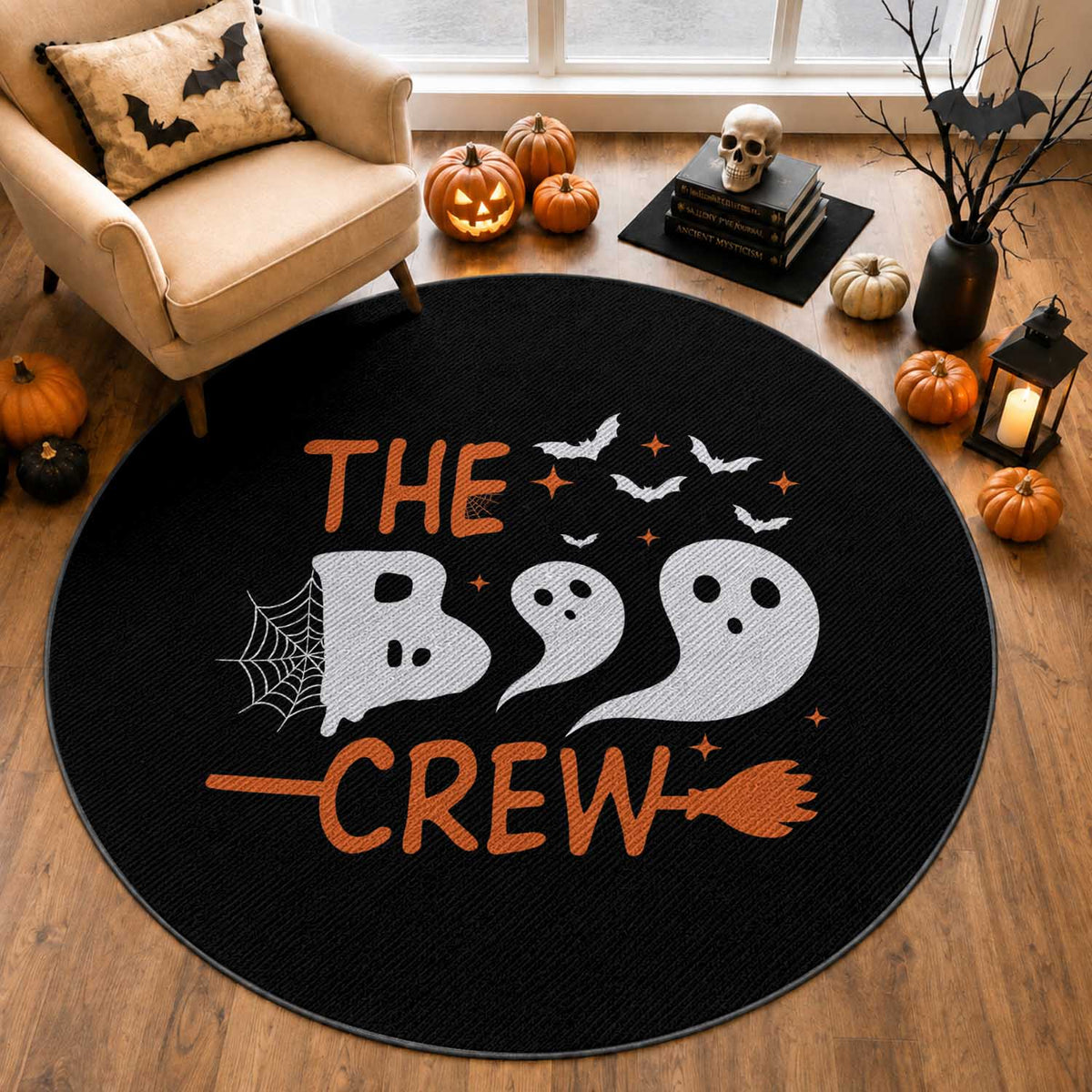 Halloween Round Rug The Boo Crew Trick Or Treat Ghost Squad