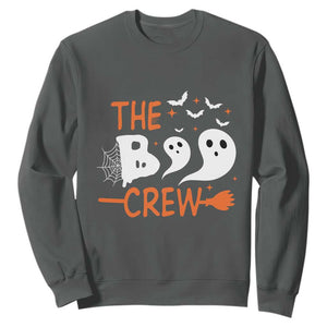 Halloween Sweatshirt The Boo Crew Trick Or Treat Ghost Squad TS11 Dark Heather Print Your Wear