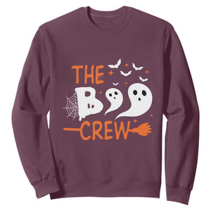 Halloween Sweatshirt The Boo Crew Trick Or Treat Ghost Squad TS11 Maroon Print Your Wear