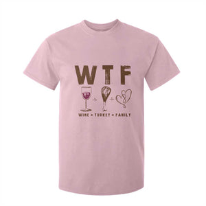 Thanksgiving T Shirt For Kid WTF Wine Turkey Family Autumn Season TS11 Light Pink Print Your Wear