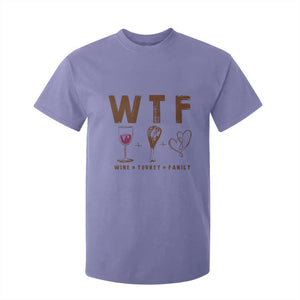 Thanksgiving T Shirt For Kid WTF Wine Turkey Family Autumn Season TS11 Violet Print Your Wear