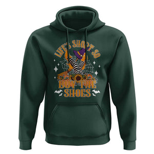 Halloween Witches Hoodie Life's Short So Buy The Shoes Spider Web Fall Season TS11 Dark Forest Green Print Your Wear