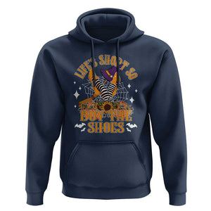 Halloween Witches Hoodie Life's Short So Buy The Shoes Spider Web Fall Season TS11 Navy Print Your Wear