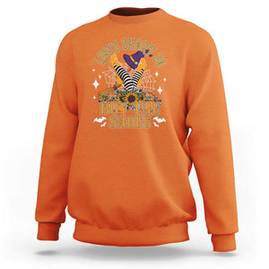 Halloween Witches Sweatshirt Life's Short So Buy The Shoes Spider Web Fall Season TS11 Orange Print Your Wear