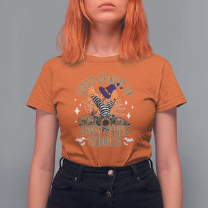 Halloween Witches T Shirt For Women Life's Short So Buy The Shoes Spider Web Fall Season TS11 Orange Print Your Wear