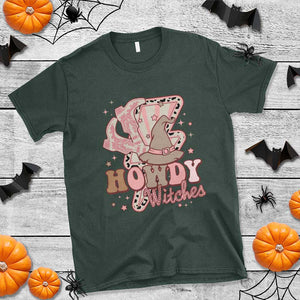 Halloween Cowgirl T Shirt Howdy Witches Cowboy Boots Witch Hat Thunder TS11 Dark Forest Green Print Your Wear