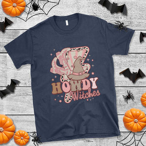 Halloween Cowgirl T Shirt Howdy Witches Cowboy Boots Witch Hat Thunder TS11 Navy Print Your Wear