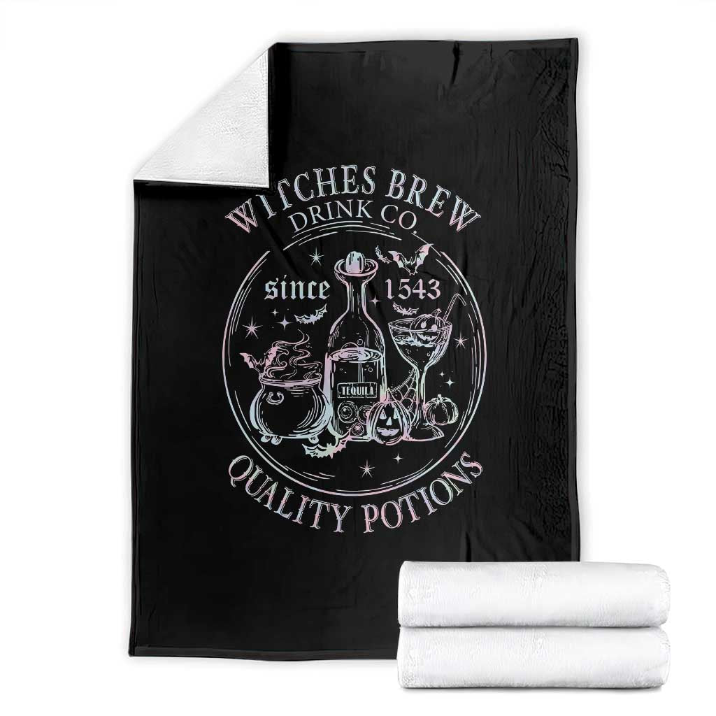 Halloween Witch Drinks Throw Blanket Witches Brew Drink Co Since 1543 TS11 Black Print Your Wear