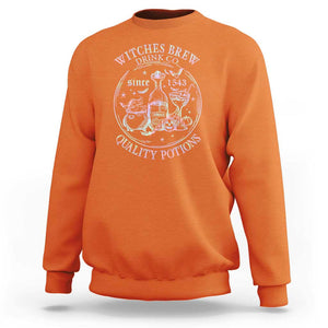 Halloween Witch Drinks Sweatshirt Witches Brew Drink Co Since 1543 TS11 Orange Print Your Wear