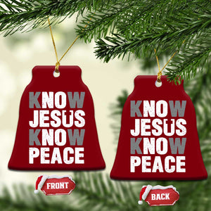 Christian Know Jesus Know Peace Ceramic Ornament Religion God Church Bible TS11 Print Your Wear