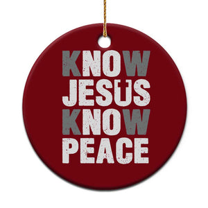 Christian Know Jesus Know Peace Ceramic Ornament Religion God Church Bible TS11 1pc Red Print Your Wear