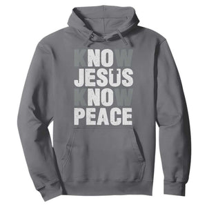 Christian Know Jesus Know Peace Hoodie Religion God Church Bible TS11 Charcoal Print Your Wear