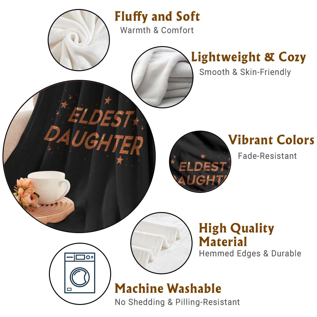 Eldest Daughter Throw Blanket Trendy Life of A Daughter TS11 Print Your Wear