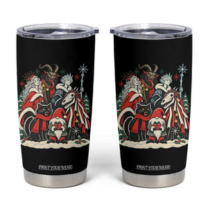 Whimsigoth Nordic Christmas Alpine Folklore Creatures Yule Cat Krampus 90s Styles Tumbler Cup