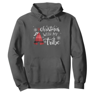 Funny Christmas Native American Hoodie Christmas With My Tribes TS11 Dark Heather Print Your Wear