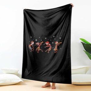 Funny Christmas Native American Throw Blanket Santa Kokopeli Snowflake TS11 Print Your Wear