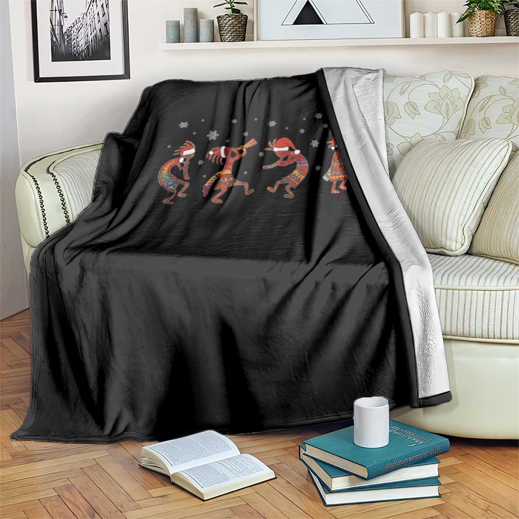 Funny Christmas Native American Throw Blanket Santa Kokopeli Snowflake TS11 Print Your Wear