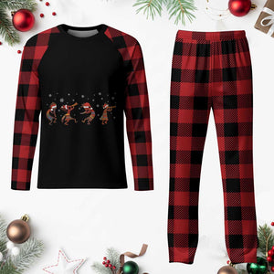 Funny Christmas Native American Plaid Pajama Set Santa Kokopeli Snowflake TS11 Buffalo Plaid Print Your Wear