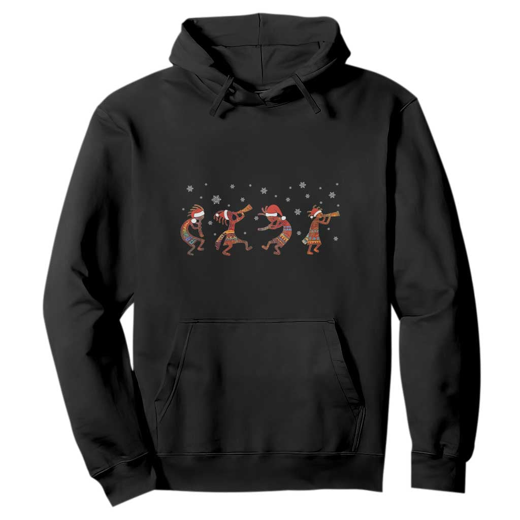 Funny Christmas Native American Hoodie Santa Kokopeli Snowflake TS11 Black Print Your Wear