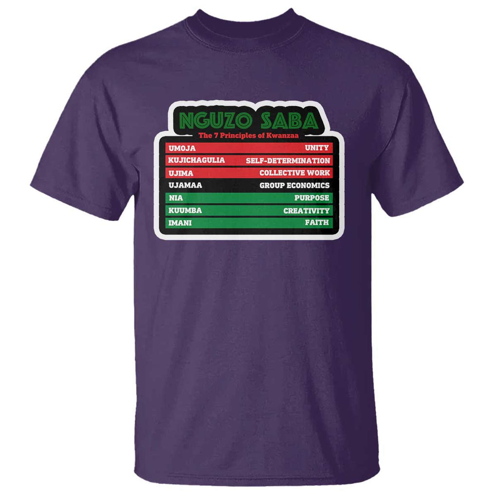 Nguzo Saba The 7 Principles Of Kwanzaa T Shirt TS11 Purple Print Your Wear