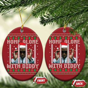 Funny Dirty Santa Diddy Xmas Christmas Ornament Home Alone With Diddy TS11 Oval Red Print Your Wear