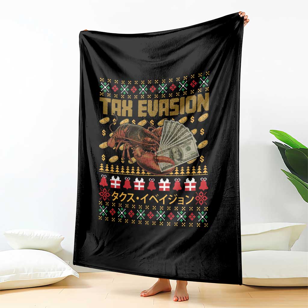 Tax Evasion Lobster Christmas Throw Blanket Funny Sarcasm Oddly Specific Meme TS11 Print Your Wear