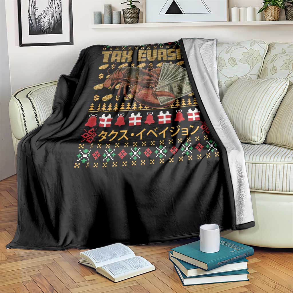 Tax Evasion Lobster Christmas Throw Blanket Funny Sarcasm Oddly Specific Meme TS11 Print Your Wear