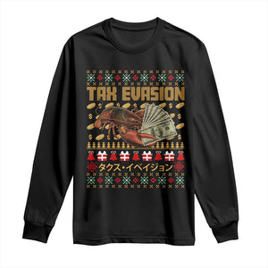 Tax Evasion Lobster Christmas Long Sleeve Shirt Funny Sarcasm Oddly Specific Meme TS11 Black Print Your Wear