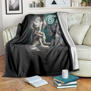 Funny 67 Alpha Wolf Throw Blanket Cringe Werewolf Howling Six Seven Meme TS11 Print Your Wear