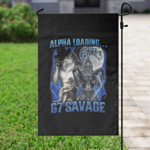 Funny Six Seven Alpha Wolf Garden Flag Alpha Loading 67 Savage Wolves Moon Meme TS11 Print Your Wear