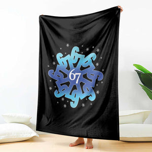 Funny 67 Christmas Snowflake Throw Blanket Six Seven Meme Xmas TS11 Print Your Wear
