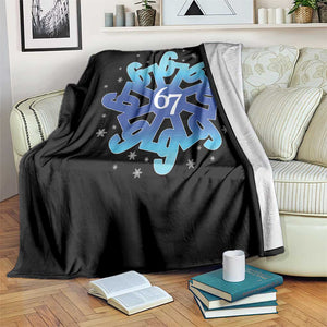 Funny 67 Christmas Snowflake Throw Blanket Six Seven Meme Xmas TS11 Print Your Wear
